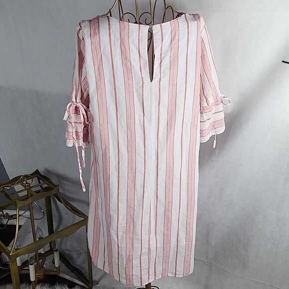 Skies are Blue Anthropologie Cotton & Rayon Striped Dress Size L - Picture 5 of 9